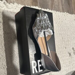 Renvy Silver Quilted Flats